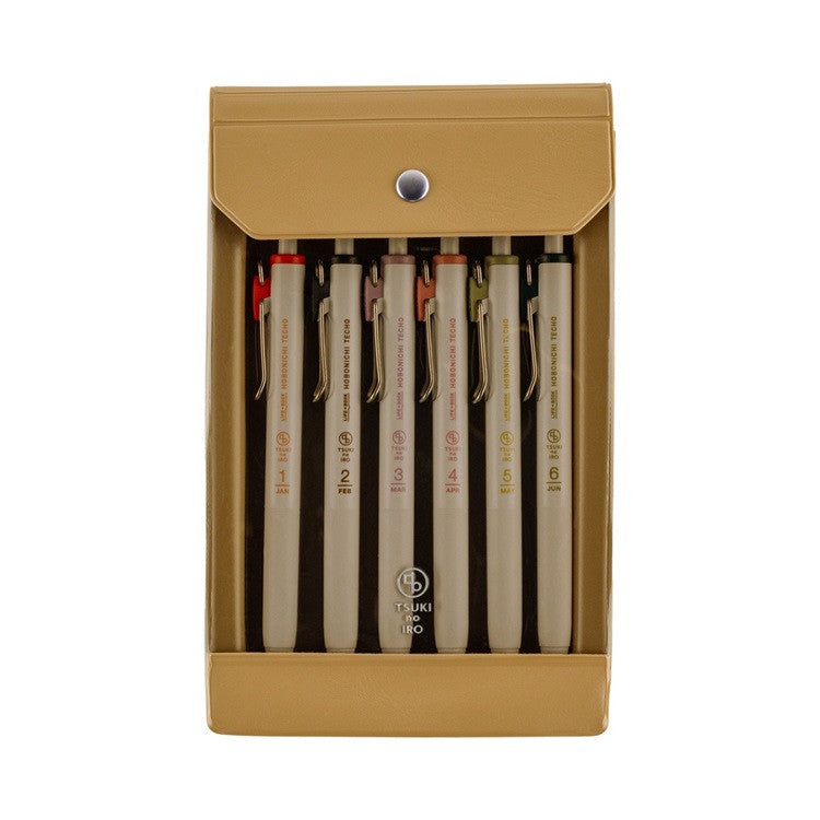 Zestaw długopisów Hobonichi | TSUKI no IRO: Uniball One Jan-June