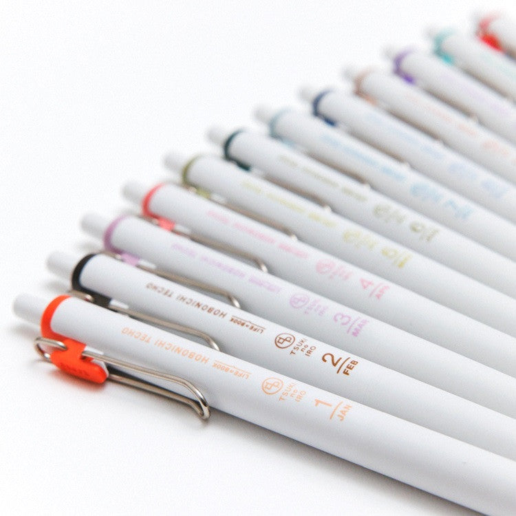 Zestaw długopisów Hobonichi | TSUKI no IRO: Uniball One July-Dec