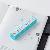 Zestaw pieczątek Pochitto Kodomo no Kao x Hobonichi | Tamagotchi