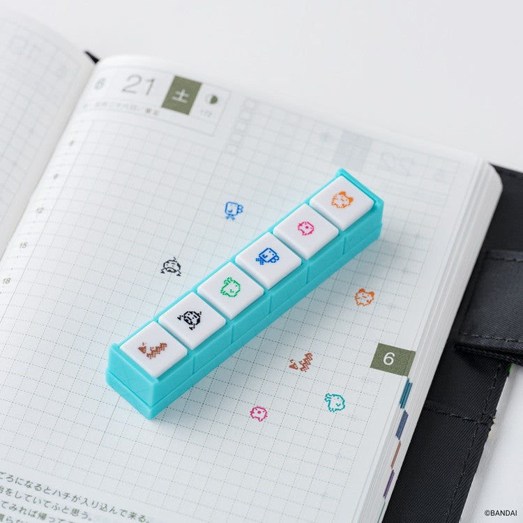 Zestaw pieczątek Pochitto Kodomo no Kao x Hobonichi | Tamagotchi