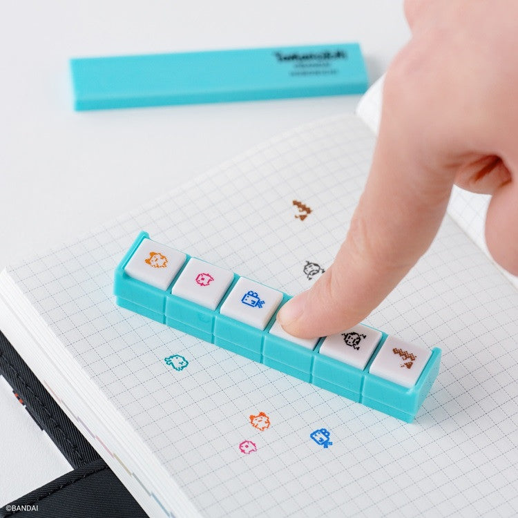 Zestaw pieczątek Pochitto Kodomo no Kao x Hobonichi | Tamagotchi