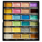 Farby akwarelowe Kuretake Gansai Tambi 24 kolory | Metaliczne 2