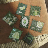 Zestaw naklejek Znaczki | Zielona Kawiarnia