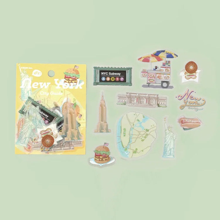 Zestaw naklejek City Guide | Nowy Jork