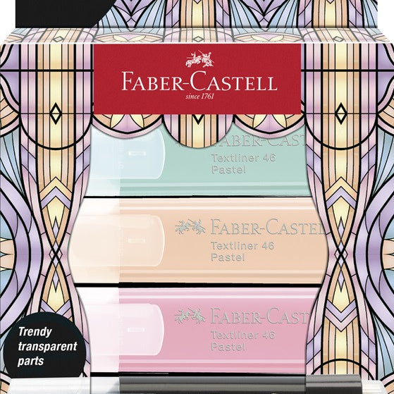 Zakreślacze Faber-Castell 4 sztuki GLASSY | Pastel