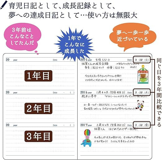 Dziennik 3-letni | Czerwony