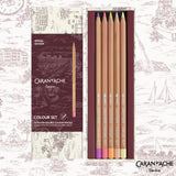 Set of 10 Caran d'Ache Toile De Jouy Watercolor Pencils | Limited Edition