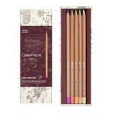 Set of 10 Caran d'Ache Toile De Jouy Watercolor Pencils | Limited Edition