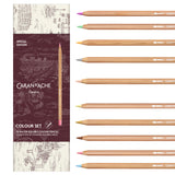 Set of 10 Caran d'Ache Toile De Jouy Watercolor Pencils | Limited Edition