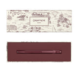 Caran d'Ache 849 Toile De Jouy Pen | Burgundy | Limited Edition