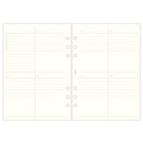 Wkład do segregatora A5 | Kalendarz wieczny tygodniowy-blokowy