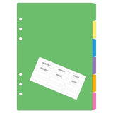 Wkład do segregatora A5 | Przekładki indeksujące