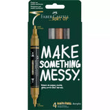 Zestaw markerów akrylowych Faber-Castell Multimark Metallic | 4 kolory