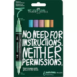 Faber-Castell Multimark Pastel Acrylic Marker Set | 6 Colors