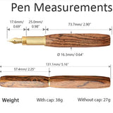 Pióro wieczne Wancher Sekai Densho | Tigerwood - sześciokątne