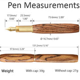Pióro wieczne Wancher Sekai Densho | Tigerwood - czterokątne