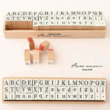 Zestaw pieczątek drewnianych | Alfabet