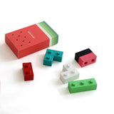 Kredki świecowe w kształcie klocków | Arbuz