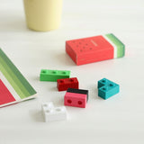Kredki świecowe w kształcie klocków | Arbuz