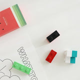 Kredki świecowe w kształcie klocków | Arbuz