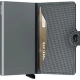 Portfel SECRID Miniwallet Carbon | Chłodny Szary