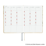 Kalendarz dzienny 2027 Hobonichi Hon A5 | V&A Series: Vine | Edycja angielska