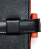 Yokohama Ateliers Phileas A5 Leather Cover | Black and Orange