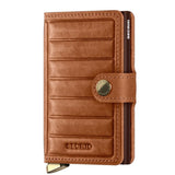 Portfel SECRID Premium Miniwallet Emboss Lines | Cognac