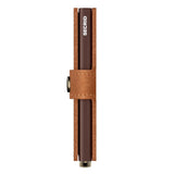 Portfel SECRID Premium Miniwallet Emboss Lines | Cognac