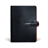 Yokohama Ateliers Phileas A5 Leather Cover | Black and Orange