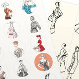 Książka z naklejkami | Vintage Fashion