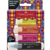 Zakreślacze Faber-Castell 4 sztuki GLASSY | Fluo