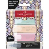 Zakreślacze Faber-Castell 4 sztuki GLASSY | Pastel