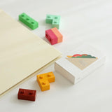 Kredki świecowe w kształcie klocków | Kanapka