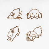 Zestaw pieczątek drewnianych | Króliczek