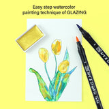 Zestaw do malowania Kuretake Exploring Watercolor | Kwiaty