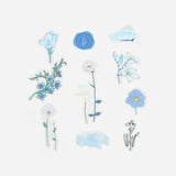 Zestaw naklejek Kwitnące kwiaty | Niebieskie