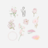 Zestaw naklejek Kwitnące kwiaty | Różowe