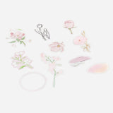 Zestaw naklejek Kwitnące kwiaty | Różowe