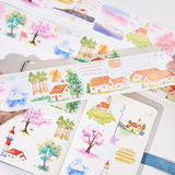 Washi Tape Pre-Cut | Spring Landscapes