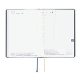 Kalendarz dzienny 2027 Hobonichi Hon A6 | Slash Navy | Edycja japońska