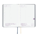 Kalendarz dzienny 2027 Hobonichi Hon A6 | Slash Navy | Edycja japońska