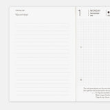 Kalendarz dzienny 2027 Hobonichi Techo Planner A6 | Edycja angielska