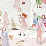 Zestaw naklejek | Romantyczna dziewczyna