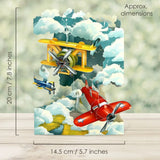 Carte de vœux Santoro Swing Cards | Avions Vintage