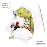 Santoro Pendulum Greetings Card | Puppy Playtime – 3D pop-up