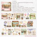 Taśma Washi Pre-Cut | Wiosenne kawiarnie