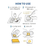 Zestaw stempli | Litery i ikonki