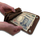 Leather Compact Wallet | Black