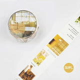 Taśma dekoracyjna Washi Miasto | Żółta